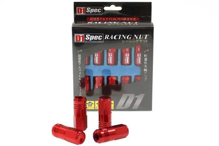 Nakrętki D1Spec Replika EW M12x1,5 Czerwone Ostatnie sztuki