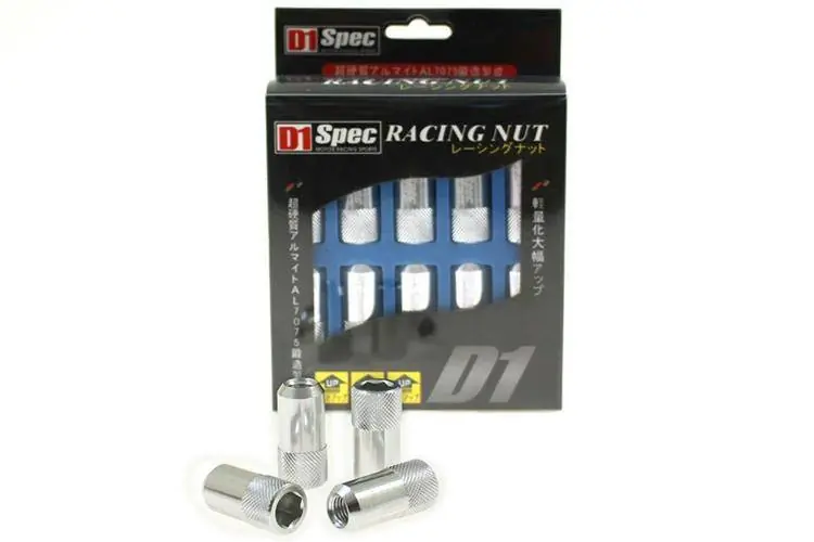 Łatwy zwrot Nakrętki D1Spec Replika HEX M12x1,25 Srebrne