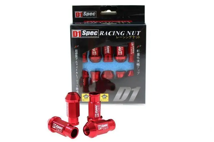 Nakrętki D1Spec Replika Race M12x1,25 Czerwone Bezpieczna płatność