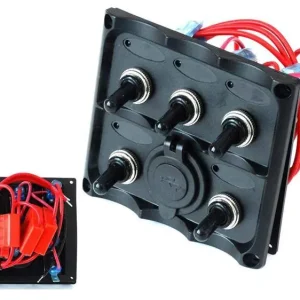 Bestseller Panel przełączników 12V SPST/ON-OFFx5, 2xUSB, 3B 15A IP68