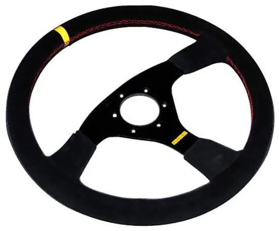Szybka wysyłka Kierownica sportowa RRS 380mm offset 0mm Zamsz żółty pasek