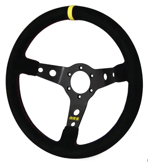 Kierownica sportowa RRS MONTE CARLO 350mm offset 65mm Zamsz Ostatnia szansa
