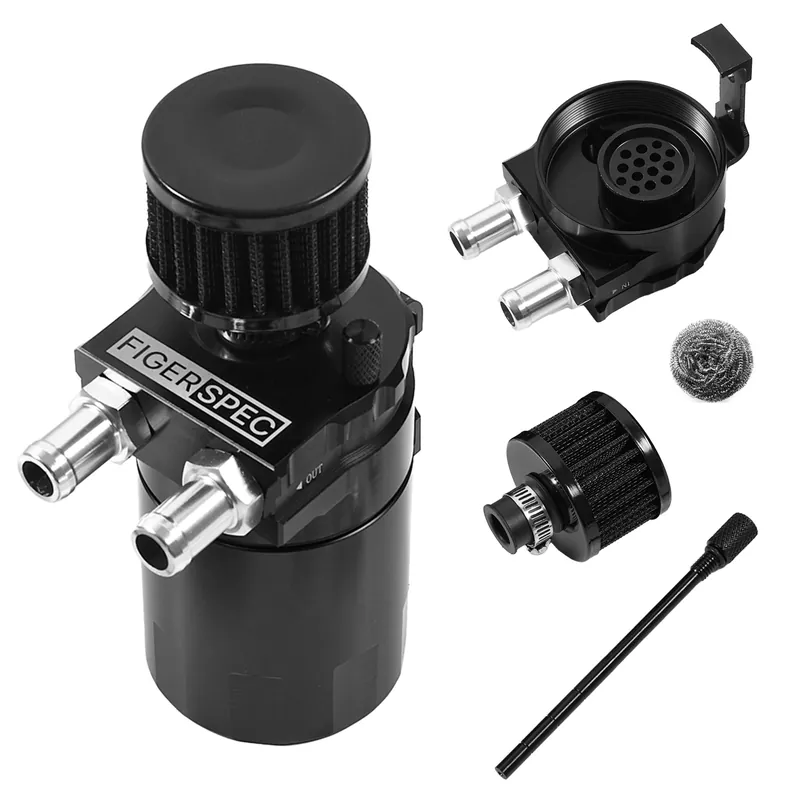 Uniwersalny Oil Catch Tank z filtrem i sitkiem (10/15mm) FigerSPEC V2 Ostatnie sztuki