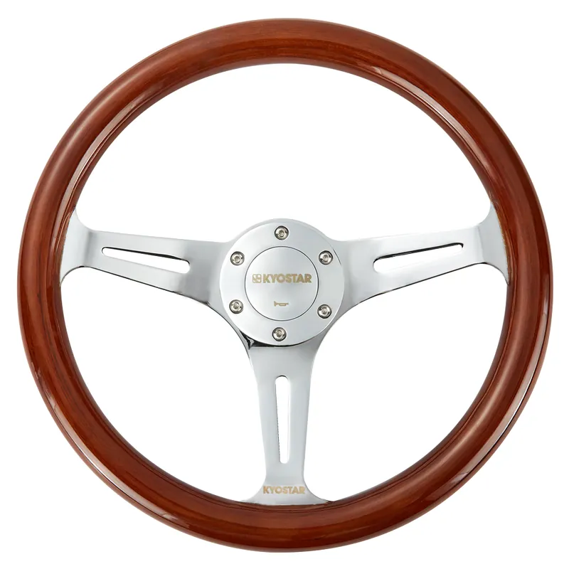 Kierownica sportowa Kyostar Wooden Silver (drewniana) Do wyczerpania zapasów