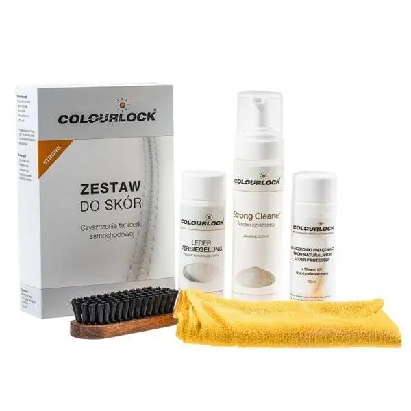 Colourlock Zestaw do czyszczenia skóry Strong z mleczkiem pielęgnującym Oferta czasowa