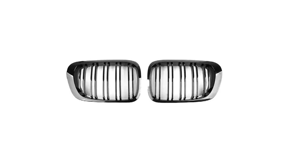 Grill sportowy podwójne żeberka Gloss Black BMW 3 E46 przed liftem 1999-2003 Tani