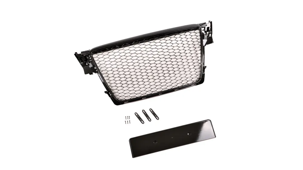 Oferta czasowa Grill sportowy Gloss Black z PDC AUDI A4 B8 (8K) Sedan Avant przed liftem 2008-2012