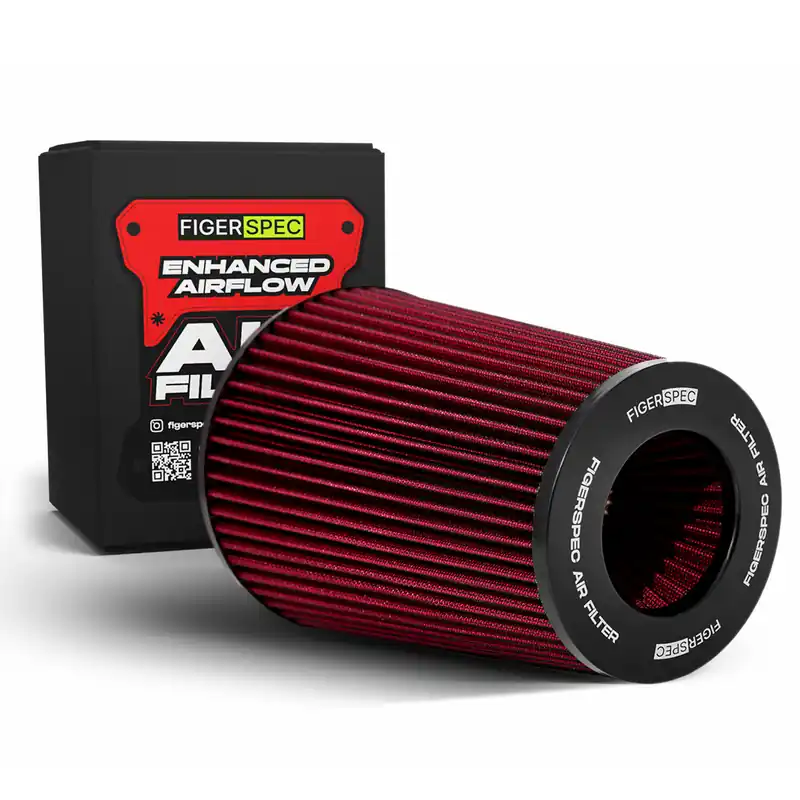 Cena promocyjna Stożkowy filtr powietrza FigerSPEC 200mm (+adaptery 76/89/101mm) Czerwony