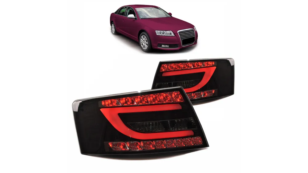 Lampy Audi A6 C6 Tył LED Black-Smoke Ostatnie sztuki