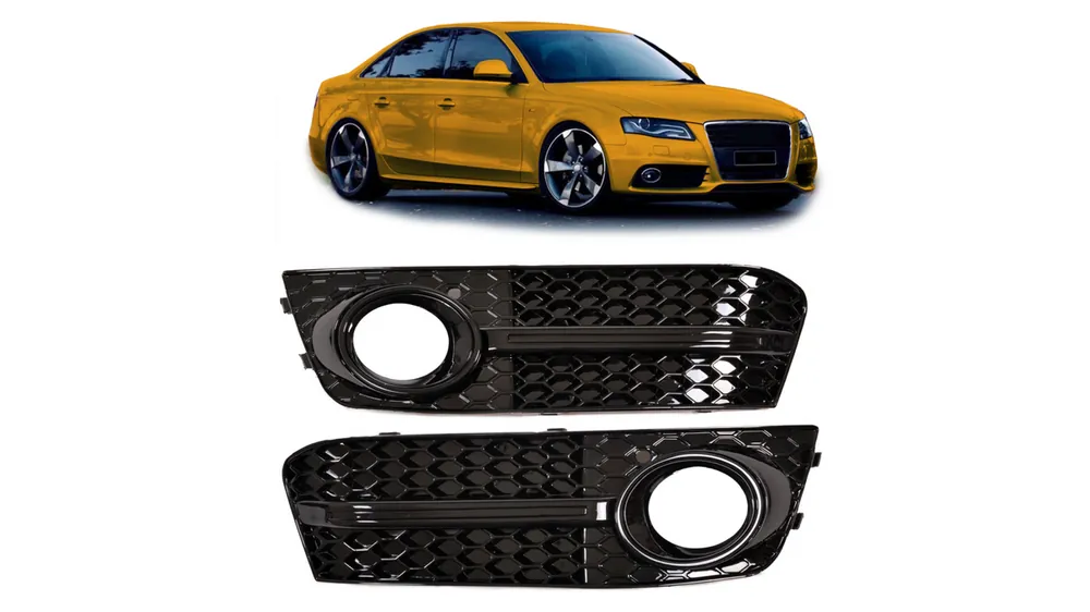 Dostępne od ręki Ramka halogenów Audi A4 B8 Gloss Black
