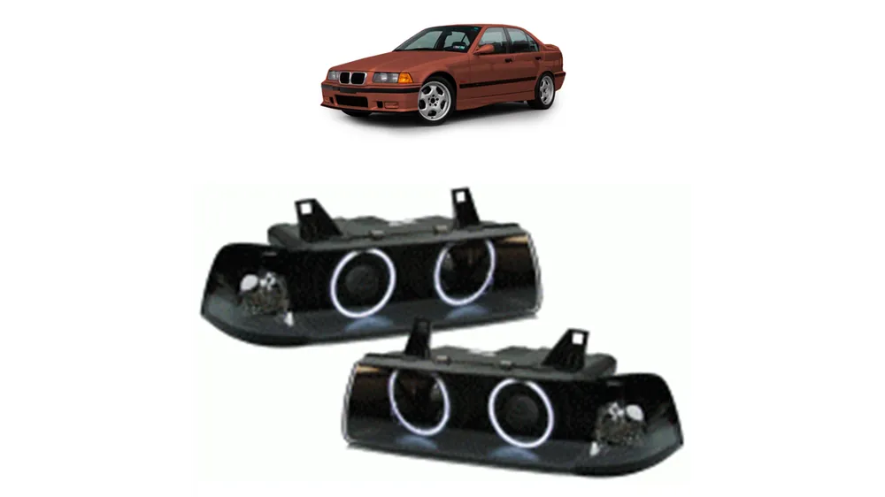 Nowość Lampy BMW 3 E36 Przód CCFL Black
