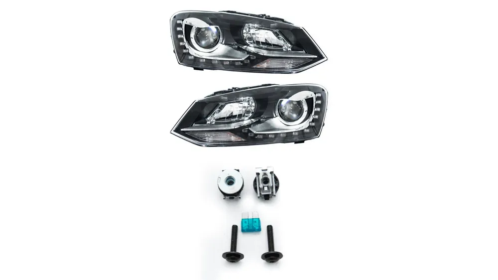 Rabat Lampy Volkswagen POLO V Przód Chrome