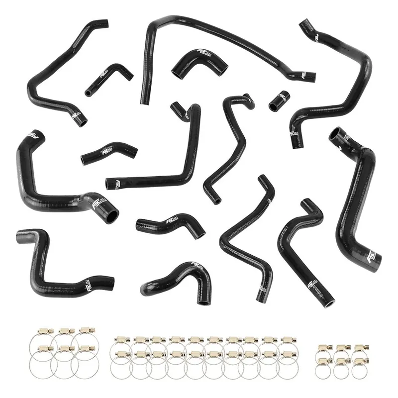 Przewody silikonowe FMIC Renault Megane RS 225 2004-2008 - Czarny Premium
