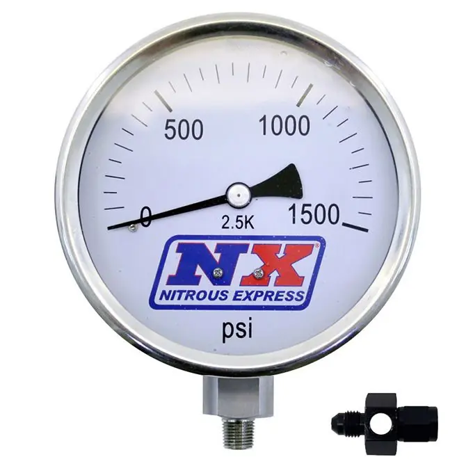 4" Nitrous Pressure Gauge (Liquid Filled) with 8AN Adapter Nitrous Express NX 15543 Kup teraz
