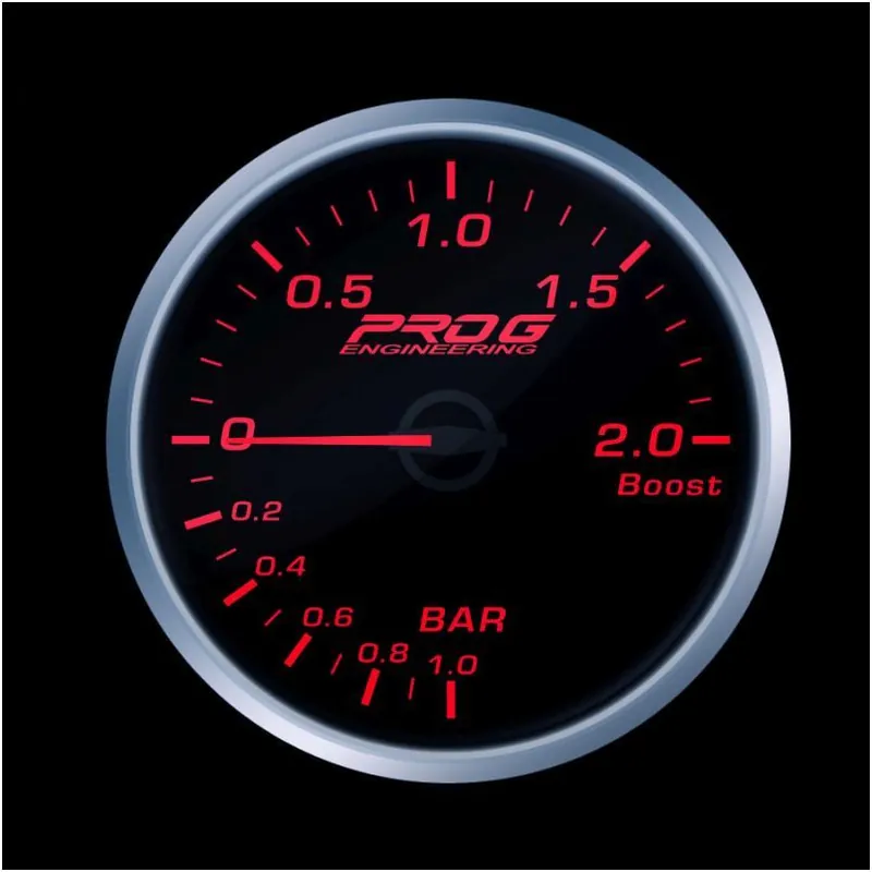 Bezpieczna płatność Wskaźnik Pro G Race Series RS, doładowania Boost 2 Bar RED 52mm