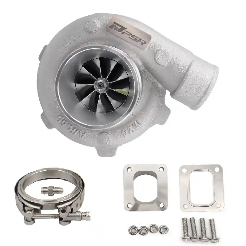 Bezpieczne zakupy Turbosprężarka Pulsar PSR 3076 Gen2 750HP Compact .82 Stal Nierdzewna T4 Wlot 3" V-Band Wylot Łożyska kulkowe
