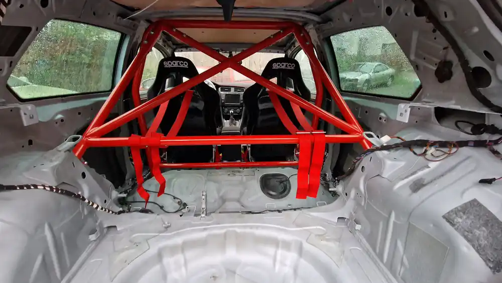 Niska cena Rollbar skręcana pół klatka Mitsubshi Lancer Evo X Red