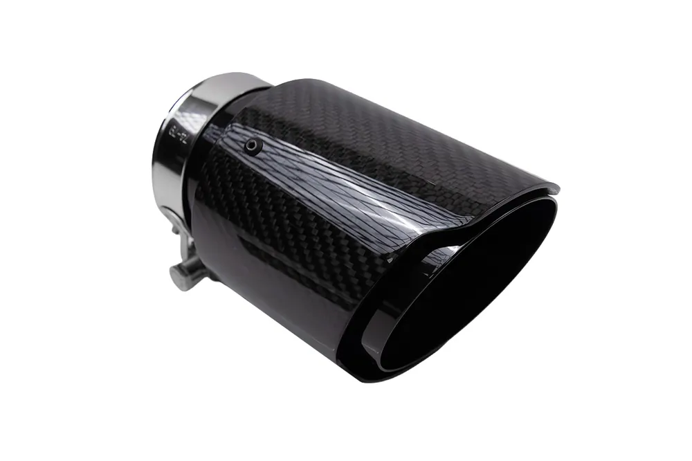Nowy Końcówka tłumika 114mm wejście 76mm Carbon Gloss