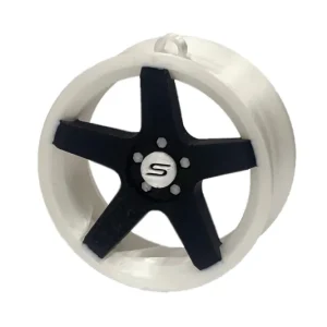 Zawieszka Slide Felga 06 White-Black 70mm Brelok Bombka Świąteczna Nowość