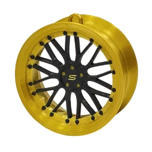 Zawieszka Slide Felga 11 Gold-Black 70mm Brelok Bombka Świąteczna Popularny