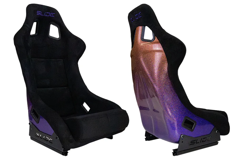 Hit sprzedaży Fotel sportowy SLIDE KS2 Premium Black Welur & Gradient Glitter