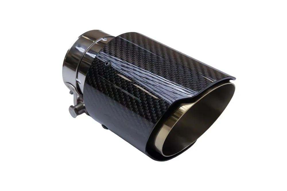 Bezpieczne zakupy Końcówka tłumika 89mm wejście 76mm Carbon Gloss