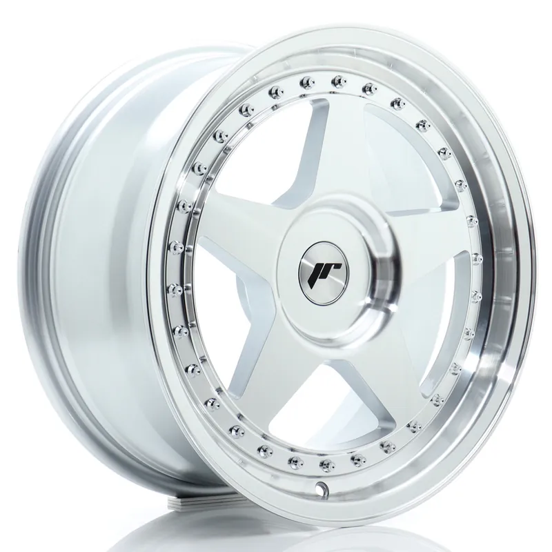 Felga JR Wheels JR6 17x8 (3/4/5 śrub) ET20-35 Silver Machined Face Blank Popularny