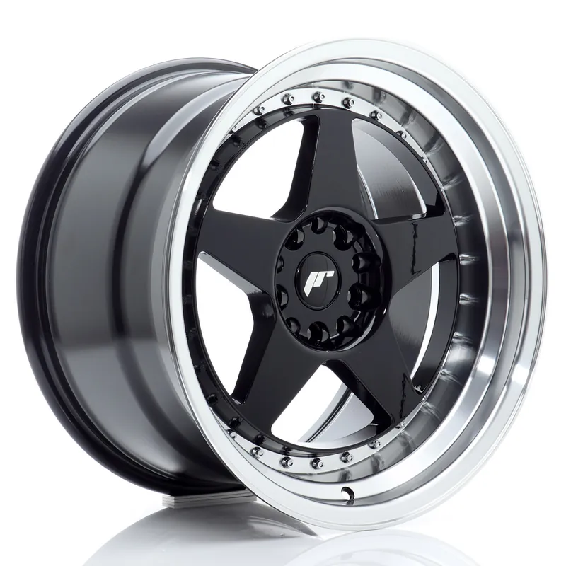 Bezpieczne zakupy Felga JR Wheels JR6 18x10,5 5x114,3/5x120 ET25 Gloss Black w/ Machined Lip