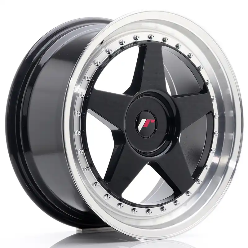 Felga JR Wheels JR6 18x8,5 (3/4/5 śrub) ET20-40 Gloss Black w/ Machined Lip Blank Kup teraz
