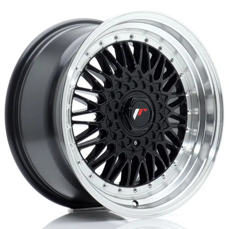 Wyprzedaż Felga JR Wheels JR9 17x8,5 (3/4/5 śrub) ET20-35 Gloss Black w/ Machined Lip Blank