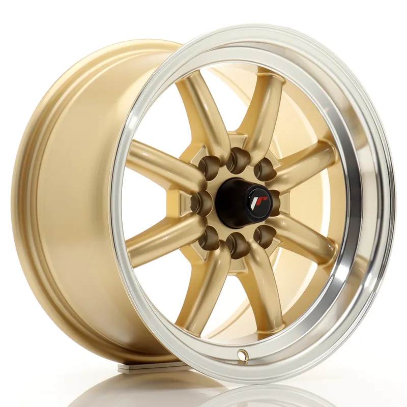 Bestseller Felga JR Wheels JR19 15x8 4x100/4x114,3 ET20 Gold w/ Machined Lip