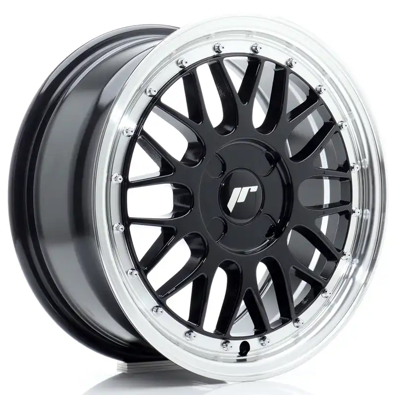 Nowy Felga JR Wheels JR23 16x7 (4 śrub) ET20-45 Gloss Black w/ Machined Lip Blank