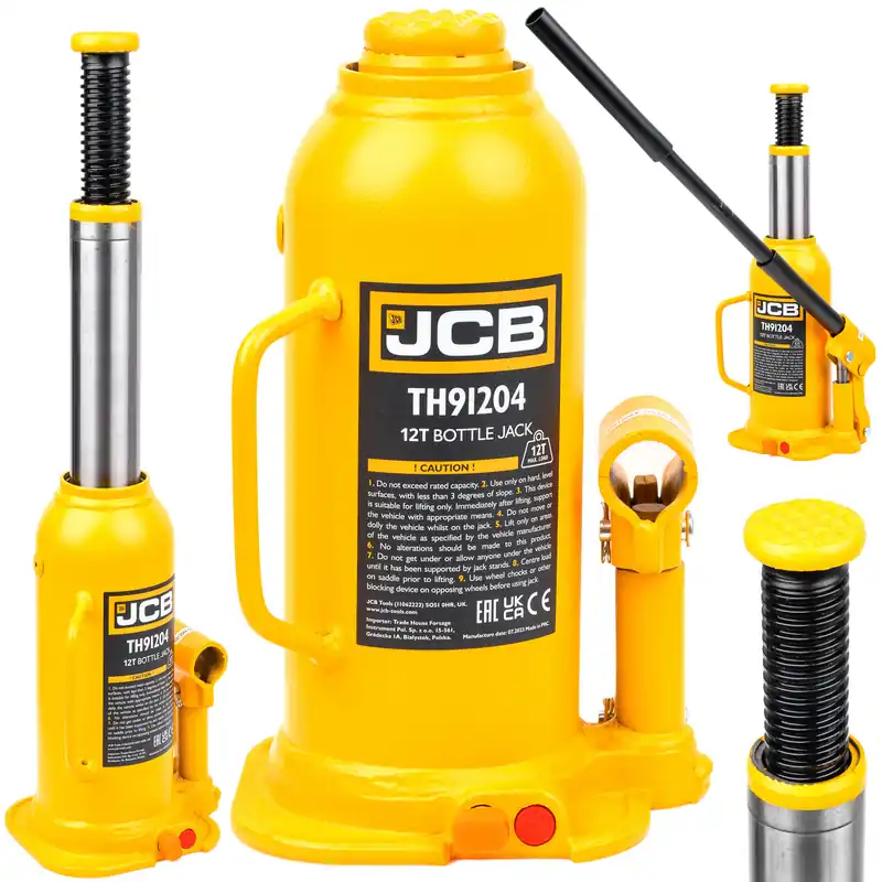 Taniej Podnośnik hydrauliczny słupkowy butelkowy maszynowy samochodowy lewarek 12T JCB